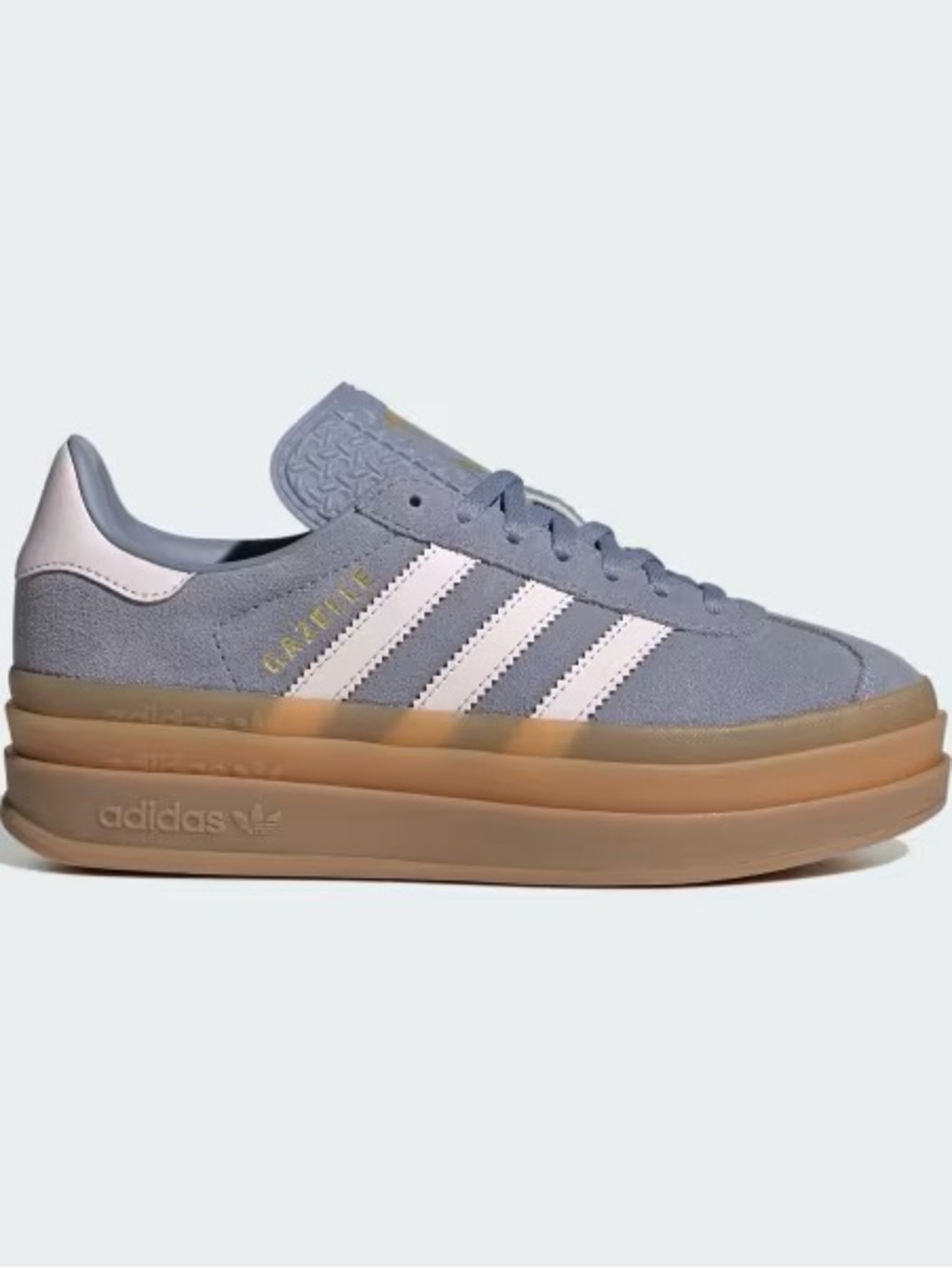 Adidas Gazelle Bold Platform Sneakers Kids Blue Suede Gum Sole | Kids 7 W 8-8.5